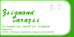 zsigmond darazsi business card